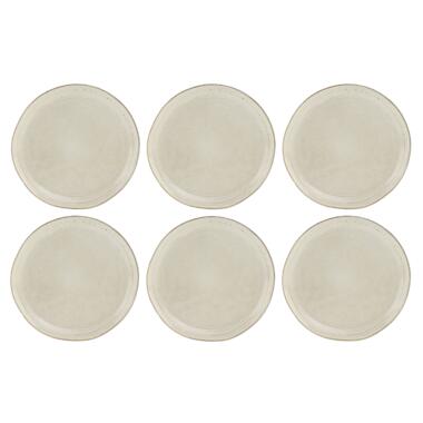 OTIX Dessert Ontbijt Bordenset 6 Persoons Beige 21cm Keramiek LILY product