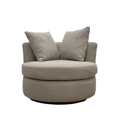 Loveseat Rond - Taupe - Stof - 94x88x84cm - Thony product