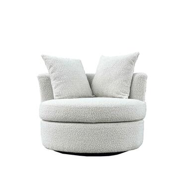 Fauteuil pivotant rond - beige - tissu - fauteuil pivotant Thony - Giga Meubel product