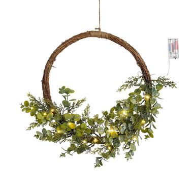 House of Seasons Couronne de Noël avec éclairage LED - Ø45 cm - Vert product