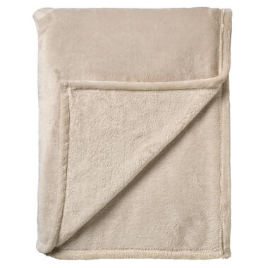 MARLEY - Plaid 150x200 cm - zachte fleece deken - extra dik - Pumice Stone - bei product