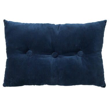 VALERIE - Sierkussen 40x60 cm - velvet - met knopen - Insignia Blue - donkerblau product