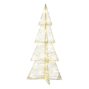 House of Seasons Kerstdecoratie Boom - L35 x B35 x H79 cm - Polyester - Goud product
