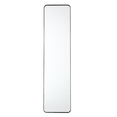 MISOU Miroir de porte Miroir mural Miroir de passage Ovale Noir 120x30cm Métal product