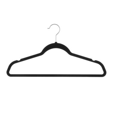 Nordix Coat hangers Set 8 pieces Black Felt Velvet Anti Slip Coat hangers product
