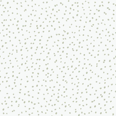 Dutch Wallcoverings behang - My Kingdom Dots Small wit/groen - 0.53x10,05m product