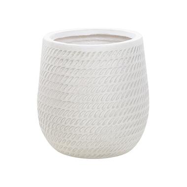 LIVADIA - Bloempot - Off-white - 27 cm - Vezelklei product