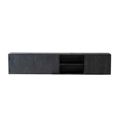 Meuble TV flottant Zen Noir 200cm 3 portes - Giga Meubel product