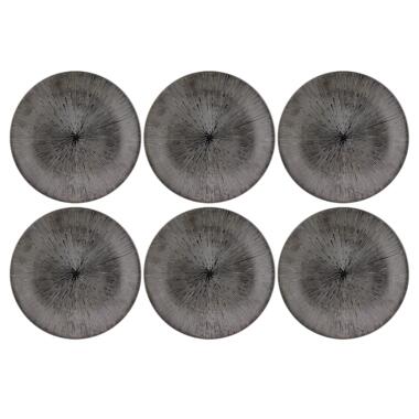 OTIX Set d'assiettes plates 6 personnes Noir 27cm Céramique POPPY product