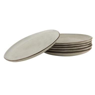 OTIX Diner Bordenset 6 Persoons Beige 26,5cm Keramiek LILY product