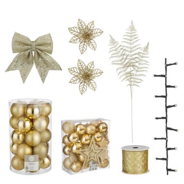 House of Seasons Kerstboom Decoratie Set - 100 Stuks - Goud product