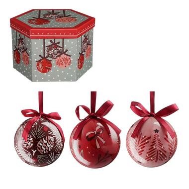 House of Seasons Lot de 14 boules de Noël - Ø7,5 cm - Rouge product