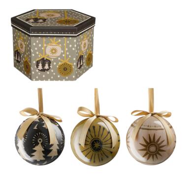 House of Seasons Cadeau Set Kerstballen Ster - 14 Stuks - Beige product