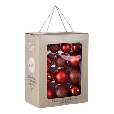 House of Seasons Boules de Noël - 26 pièces - Ø7 cm - Verre - Rouge product