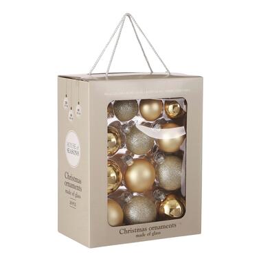 House of Seasons Boules de Noël - 26 pièces -Ø7 cm - Verre - Champagne product