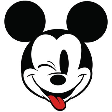 Sanders & Sanders muursticker - Mickey Mouse - zwart wit en rood - 128 x 128 cm product