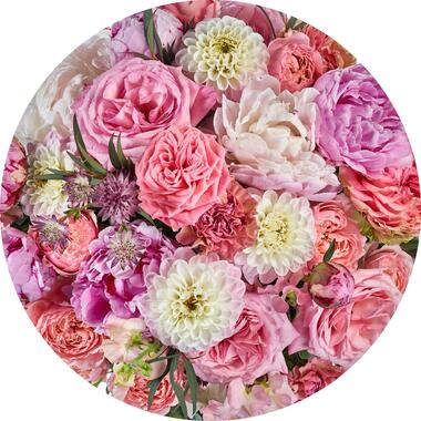 Sanders & Sanders zelfklevende behangcirkel - bloesems - roze - Ø 125 cm product