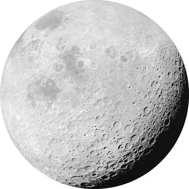 Sanders & Sanders zelfklevende behangcirkel - maan planeet - grijs - Ø 125 cm product