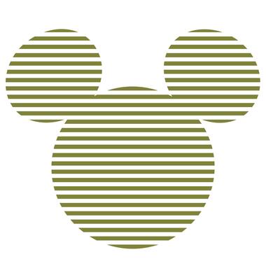 Komar zelfklevende behangcirkel - Mickey Mouse - groen en wit - Ø 125 cm product