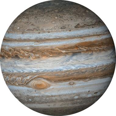 Sanders & Sanders zelfklevende behangcirkel - Jupiter heelal - beige en grijs product