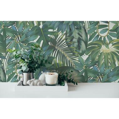 Livingwalls behangpapier - jungle-motief - groen, wit en blauw product