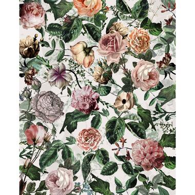 Sanders & Sanders fotobehang - bloemen - roze en groen - 200 x 250 cm product