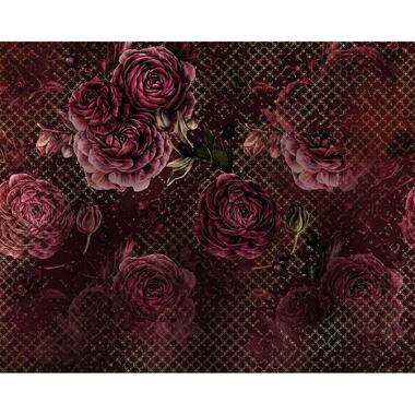 Sanders & Sanders fotobehang - bloemen - bordeaux rood - 350 x 280 cm product