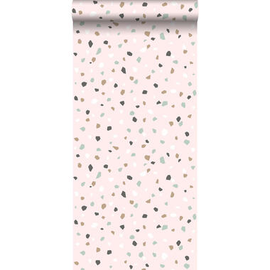 Walls4You behang - terrazzo - roze - 0,53 x 10,05 m - 935314 product