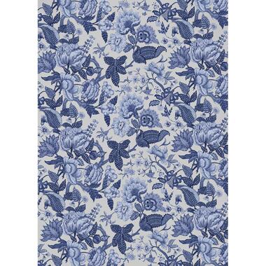 Sanders & Sanders fotobehang - bloemen - blauw - 200 x 280 cm - 611979 product