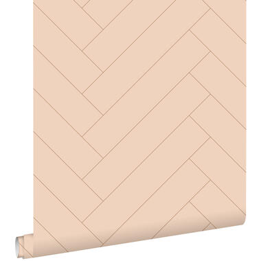 ESTAhome behangpapier - visgraat-motief - terracotta roze - 50 x 900 cm product