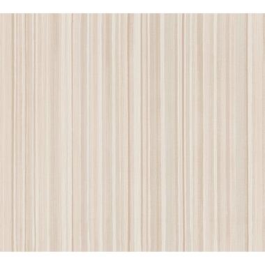 A.S. Création behang - strepen - beige, grijs en wit - 53 cm x 10,05 m - AS product