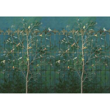 Komar papier peint panoramique - des oiseaux - vert et bleu - 4 x 2,50 m product