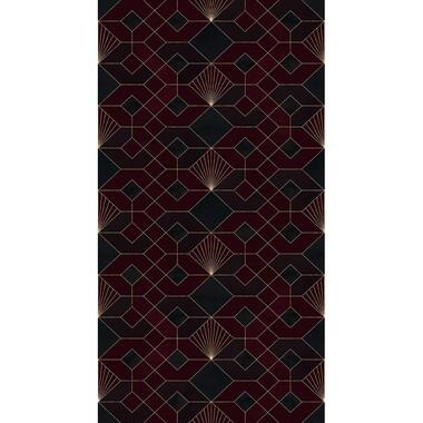 Sanders & Sanders fotobehang - schelpen - bordeaux rood en goud - 150 x 280 cm product