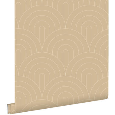 ESTAhome behang - art deco bogen - donker beige - 50 x 900 cm - 139778 product