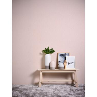 Livingwalls behangpapier - bloemmotief - roze en wit - 53 cm x 10,05 m - AS product