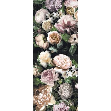 Sanders & Sanders fotobehangpapier - bloemen paneel - multicolor op zwart product