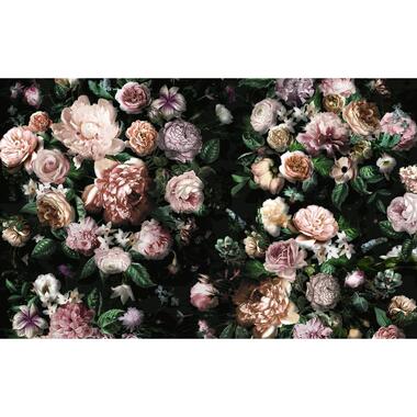 Sanders & Sanders fotobehangpapier - bloemen - roze en groen - 400 x 250 cm product