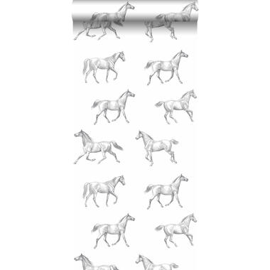 Walls4You behang - paarden - grijs en wit - 53 cm x 10,05 m - 935281 product