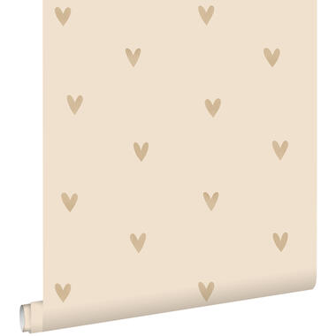 ESTAhome behangpapier - hartjes - beige - 0.53 x 10.05 m - 139769 product