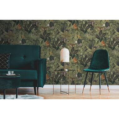 Livingwalls behangpapier - jungle-motief - groen, grijs, bruin en geel product