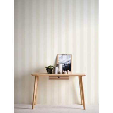 Livingwalls behangpapier - strepen - wit en beige - 53 cm x 10,05 m - AS product