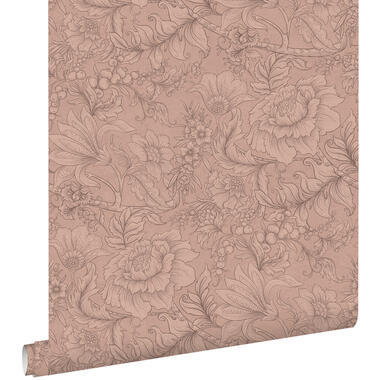 ESTAhome behang - bloemmotief - terracotta roze - 50 x 900 cm - 139794 product