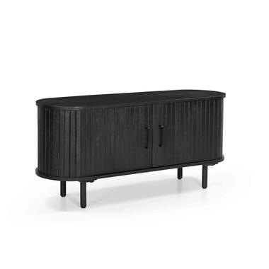 Meuble TV noir - bois de manguier - 120cm - Meuble TV Merel - Giga Meubel product