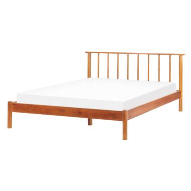 BARRET II - Bed - Lichtbruin - 140 x 200 cm - Dennenhout product