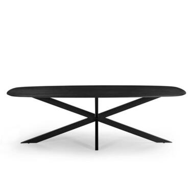 Eettafel Deens Ovaal - Zwart - 200cm - Eettafel Jordan product