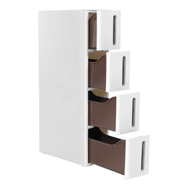 Chariot de rangement - 4 niveaux - 40x86x12,5 cm - blanc product