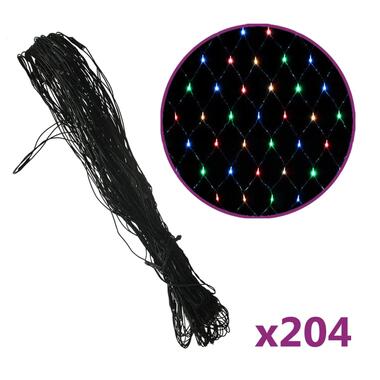 vidaXL Filet lumineux coloré de Noël 3x2 m 204 LED Intérieur/extérieur product