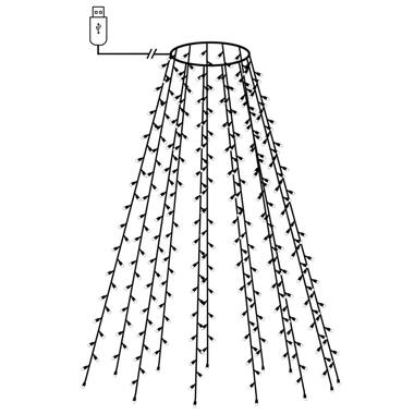 vidaXL - lumière d'arbre - Blanc - PVC - 150 cm product