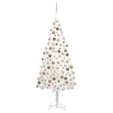 vidaXL Kunstkerstboom met verlichting en kerstballen 240 cm wit product