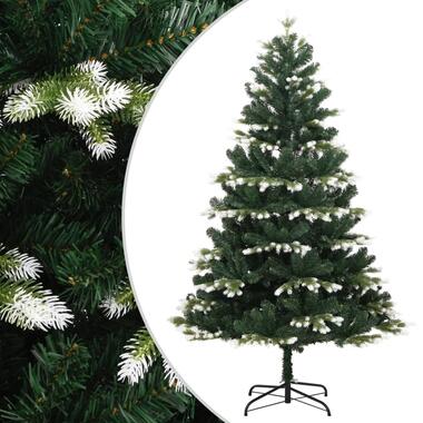 vidaXL Sapin de Noël artificiel à charnières avec neige floquée 210 cm product